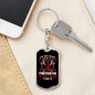 Crazy Because I'm Firefighter Keychain Stainless Steel or 18k Gold Dog Tag Keyring-Express Your Love Gifts