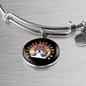 Crazy Cat Lady Bracelet Stainless Steel or 18k Gold Circle Bangle-Express Your Love Gifts