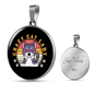 Crazy Cat Lady Circle Necklace Stainless Steel or 18k Gold 18-22"-Express Your Love Gifts