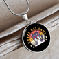 Crazy Cat Lady Circle Necklace Stainless Steel or 18k Gold 18-22"-Express Your Love Gifts