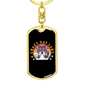 Crazy Cat Lady Keychain Stainless Steel or 18k Gold Dog Tag Keyring-Express Your Love Gifts