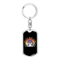 Crazy Cat Lady Keychain Stainless Steel or 18k Gold Dog Tag Keyring-Express Your Love Gifts
