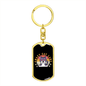 Crazy Cat Lady Keychain Stainless Steel or 18k Gold Dog Tag Keyring-Express Your Love Gifts