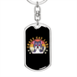 Crazy Cat Lady Keychain Stainless Steel or 18k Gold Dog Tag Keyring-Express Your Love Gifts
