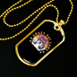 Crazy Cat Lady Necklace Stainless Steel or 18k Gold Dog Tag 24" Chain-Express Your Love Gifts