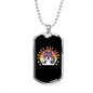 Crazy Cat Lady Necklace Stainless Steel or 18k Gold Dog Tag 24" Chain-Express Your Love Gifts