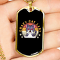 Crazy Cat Lady Necklace Stainless Steel or 18k Gold Dog Tag 24" Chain-Express Your Love Gifts
