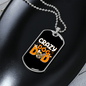 Crazy Dog Dad Necklace Stainless Steel or 18k Gold Dog Tag 24" Chain-Express Your Love Gifts