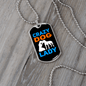 Crazy Dog Lady Blue Necklace Stainless Steel or 18k Gold Dog Tag 24" Chain-Express Your Love Gifts