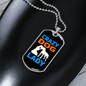 Crazy Dog Lady Blue Necklace Stainless Steel or 18k Gold Dog Tag 24" Chain-Express Your Love Gifts