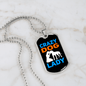 Crazy Dog Lady Blue Necklace Stainless Steel or 18k Gold Dog Tag 24" Chain-Express Your Love Gifts