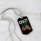 Crazy Dog Lady Necklace Stainless Steel or 18k Gold Dog Tag 24" Chain-Express Your Love Gifts