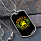 Crazy Dog Lady Paw Necklace Stainless Steel or 18k Gold Dog Tag 24" Chain-Express Your Love Gifts