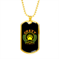 Crazy Dog Lady Paw Necklace Stainless Steel or 18k Gold Dog Tag 24" Chain-Express Your Love Gifts