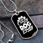 Crazy Dog Lady White Necklace Stainless Steel or 18k Gold Dog Tag 24" Chain-Express Your Love Gifts