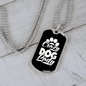 Crazy Dog Lady White Necklace Stainless Steel or 18k Gold Dog Tag 24" Chain-Express Your Love Gifts