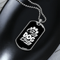 Crazy Dog Lady White Necklace Stainless Steel or 18k Gold Dog Tag 24" Chain-Express Your Love Gifts