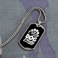 Crazy Dog Lady White Necklace Stainless Steel or 18k Gold Dog Tag 24" Chain-Express Your Love Gifts