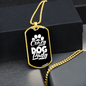 Crazy Dog Lady White Necklace Stainless Steel or 18k Gold Dog Tag 24" Chain-Express Your Love Gifts