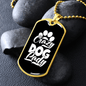 Crazy Dog Lady White Necklace Stainless Steel or 18k Gold Dog Tag 24" Chain-Express Your Love Gifts