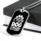 Crazy Dog Lady White Necklace Stainless Steel or 18k Gold Dog Tag 24" Chain-Express Your Love Gifts