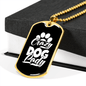 Crazy Dog Lady White Necklace Stainless Steel or 18k Gold Dog Tag 24" Chain-Express Your Love Gifts