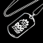 Crazy Dog Lady White Necklace Stainless Steel or 18k Gold Dog Tag 24" Chain-Express Your Love Gifts