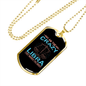 Crazy Libra Zodiac Necklace Stainless Steel or 18k Gold Dog Tag 24" Chain-Express Your Love Gifts