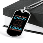 Crazy Libra Zodiac Necklace Stainless Steel or 18k Gold Dog Tag 24" Chain-Express Your Love Gifts