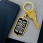 Crazy Mother-in-Law Mom Keychain Stainless Steel or 18k Gold Dog Tag Keyring-Express Your Love Gifts