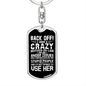 Crazy Mother-in-Law Mom Keychain Stainless Steel or 18k Gold Dog Tag Keyring-Express Your Love Gifts