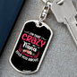 Crazy Nana Mom Keychain Stainless Steel or 18k Gold Dog Tag Keyring-Express Your Love Gifts
