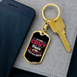 Crazy Nana Mom Keychain Stainless Steel or 18k Gold Dog Tag Keyring-Express Your Love Gifts