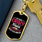 Crazy Nana Mom Keychain Stainless Steel or 18k Gold Dog Tag Keyring-Express Your Love Gifts