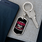 Crazy Nana Mom Keychain Stainless Steel or 18k Gold Dog Tag Keyring-Express Your Love Gifts