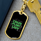 Crazy Plant Lady Mom Keychain Stainless Steel or 18k Gold Dog Tag Keyring-Express Your Love Gifts