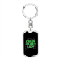 Crazy Plant Lady Mom Keychain Stainless Steel or 18k Gold Dog Tag Keyring-Express Your Love Gifts