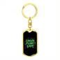 Crazy Plant Lady Mom Keychain Stainless Steel or 18k Gold Dog Tag Keyring-Express Your Love Gifts