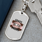 Crazy The Best Mom Keychain Stainless Steel or 18k Gold Dog Tag Keyring-Express Your Love Gifts