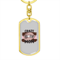 Crazy The Best Mom Keychain Stainless Steel or 18k Gold Dog Tag Keyring-Express Your Love Gifts