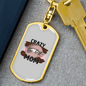 Crazy The Best Mom Keychain Stainless Steel or 18k Gold Dog Tag Keyring-Express Your Love Gifts