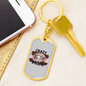 Crazy The Best Mom Keychain Stainless Steel or 18k Gold Dog Tag Keyring-Express Your Love Gifts