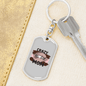 Crazy The Best Mom Keychain Stainless Steel or 18k Gold Dog Tag Keyring-Express Your Love Gifts
