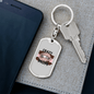 Crazy The Best Mom Keychain Stainless Steel or 18k Gold Dog Tag Keyring-Express Your Love Gifts