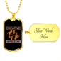Creative Pisces Zodiac Necklace Stainless Steel or 18k Gold Dog Tag 24" Chain-Express Your Love Gifts