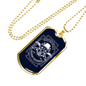 Criminal Bandit Warrior Necklace Stainless Steel or 18k Gold Dog Tag 24"-Express Your Love Gifts