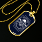 Criminal Bandit Warrior Necklace Stainless Steel or 18k Gold Dog Tag 24"-Express Your Love Gifts