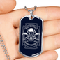 Criminal Bandit Warrior Necklace Stainless Steel or 18k Gold Dog Tag 24"-Express Your Love Gifts