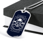 Criminal Bandit Warrior Necklace Stainless Steel or 18k Gold Dog Tag 24"-Express Your Love Gifts