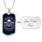 Criminal Bandit Warrior Necklace Stainless Steel or 18k Gold Dog Tag 24"-Express Your Love Gifts